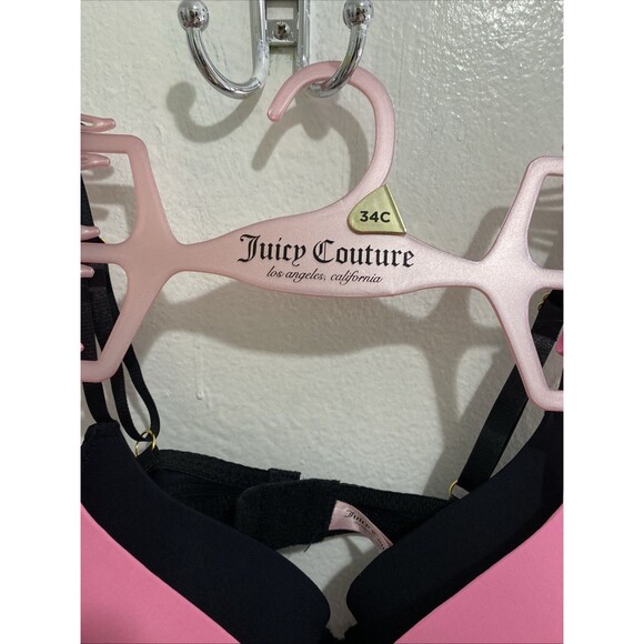 Juicy Couture Push Up Bra 34C 3 Pack Sleek & Smooth Underwire Grey Pink Black - Picture 2 of 11